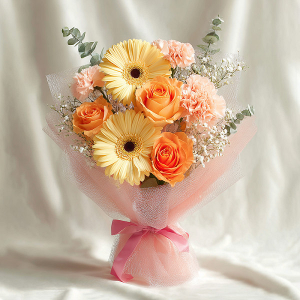 Sunset Glow — Gerbera Daisy & Orange Rose