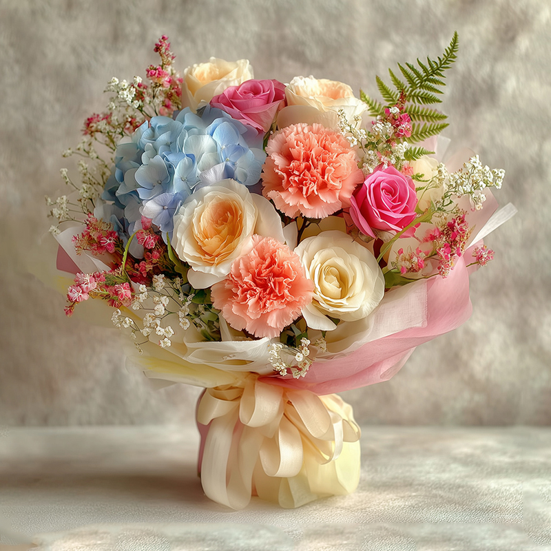 What message should be written on the Alabaster opening flower basket?